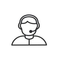 line male customer support icon. help center symbol isolated for web and mobile app. Free Vector