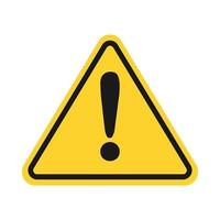 Triangle caution yellow sign icon vector