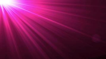 efecto destello de lente de luz rosa video
