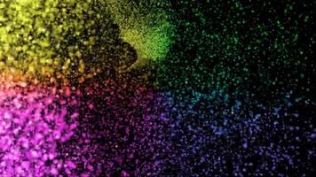 animatie van regenboogdeeltjesstoflus video