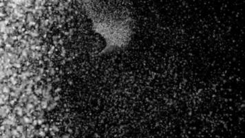 animación de bucle de polvo de partículas blancas video
