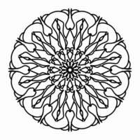 Vector round abstract circle. Mandala style.