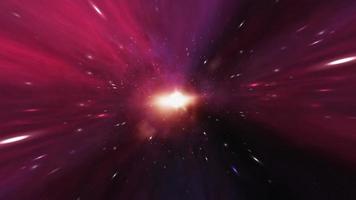 flight, time travel jump in colorful hyper space burst warp. video