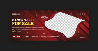 Dream home for sale real estate social media post web banner template vector