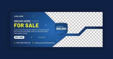 Dream home for sale real estate social media post web banner template vector