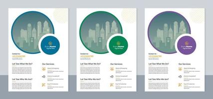 Creative Corporate Business Flyer, Annual Report Template Design vector