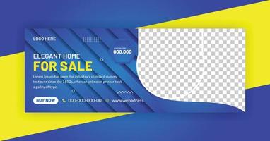 Dream home for sale real estate social media post web banner template vector