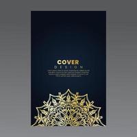 Cover,  banner or card template and background with mandala vector