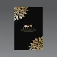 Cover,  banner or card template and background with mandala vector