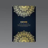 Cover,  banner or card template and background with mandala vector