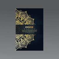 Cover,  banner or card template and background with mandala vector