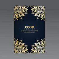 Cover,  banner or card template and background with mandala vector