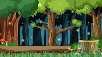 Enchanted forest landscape background vector