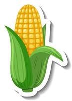 A simple corn sticket template vector