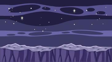 Fantasy outer space scene in cartoon style vector