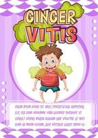 Character game card template with word Ginger Vitis vector