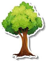 Tree sticker on white background vector