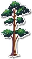 Tree sticker isolated on white background vector