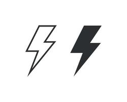 Lightning, electric power, voltage vector. Energy and thunder electricity symbol. Free Vector