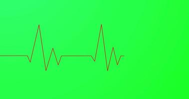 hartmonitor ekg elektrocardiogram pulse naadloze loops achtergrond. video