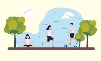 People and healthy lifestyle concept vector design