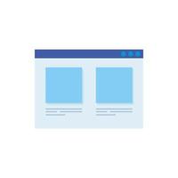 web page template isolated icon vector