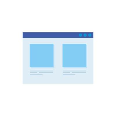 web page template isolated icon