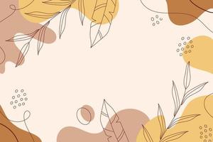 Hand drawn plant background vector