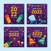 tarjeta de felicitaciones para fiesta de año nuevo vector