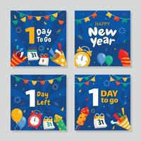 Social Media Post for New Year Event vector