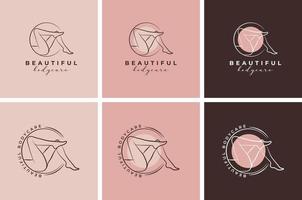 Women Foot care logo design  and girls leg care logo collection template vector