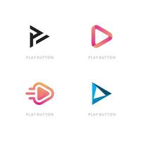 Play vector logo icon. Video icon design template. Music player