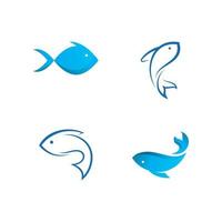 vector de diseño de icono de logotipo de pescado