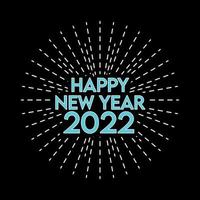 Happy new year 2022 typhography vintage design vector