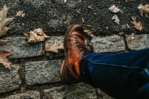 zapatos de arranque en la temporada de otoño
