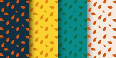 leaf pattern with different background combination vector