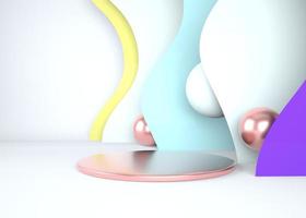 3d abstract background, mock up scene geometry shape podium for product display, 3d illustration. photo