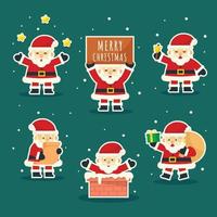 lindo personaje de santa claus vector