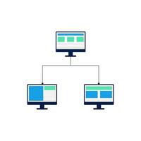 Computing network Vector icon design illustration