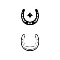 Horse shoe Vector icon design illustration