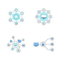 Computing network Vector icon design illustration