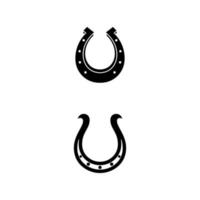 Ilustración de diseño de icono de vector de herradura de caballo