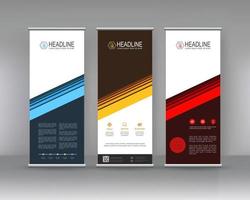 Roll up banner stand brochure flyer vertical template design, covers ,infographics ,vector abstract geometric background, modern x-banner vector