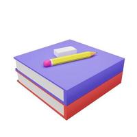 3d rendering with back to school concept photo