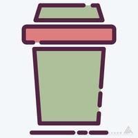 vector icono de té - estilo de corte de línea