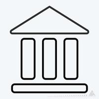 Icon Vector of Building - Line Style