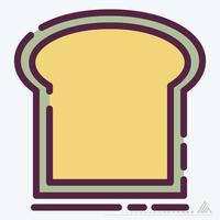 Icon Vector of Toast - Line Cut Style