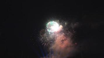 A firework display of the new year countdown video