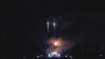 A firework display of the new year countdown video