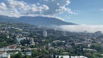Panorama of the city landscape of Yalta, Crimea video